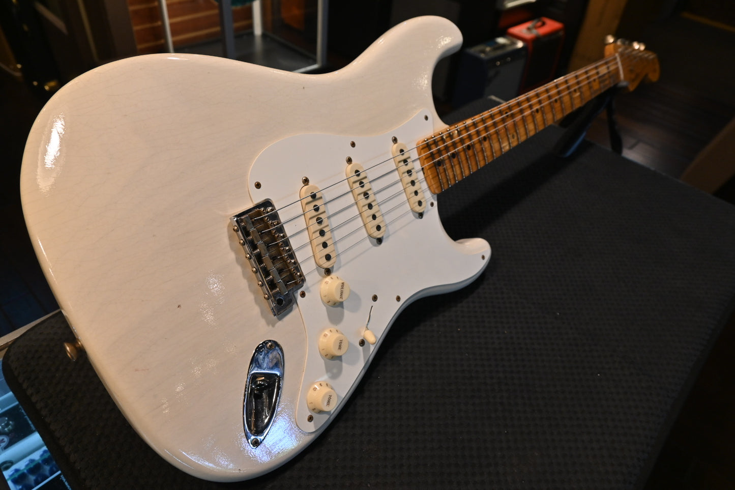 Fender Custom Shop 1956 Stratocaster Journeyman - Aged White Blonde Guitar #4817 - Danville Music