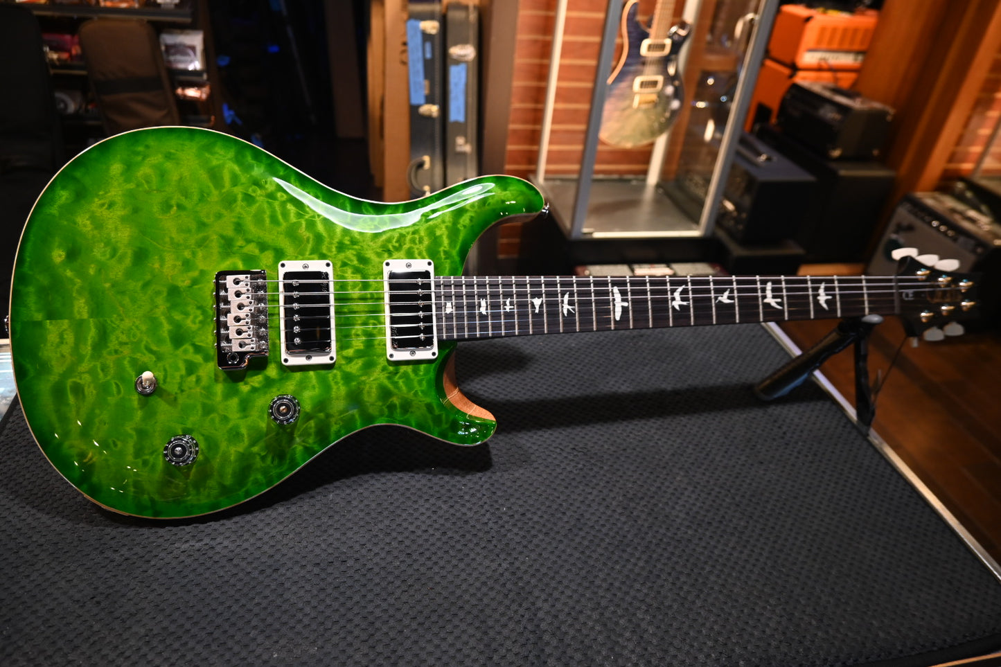 PRS Wood Library CE 24 Quilt - Eriza Verde Guitar #0182 - Danville Music