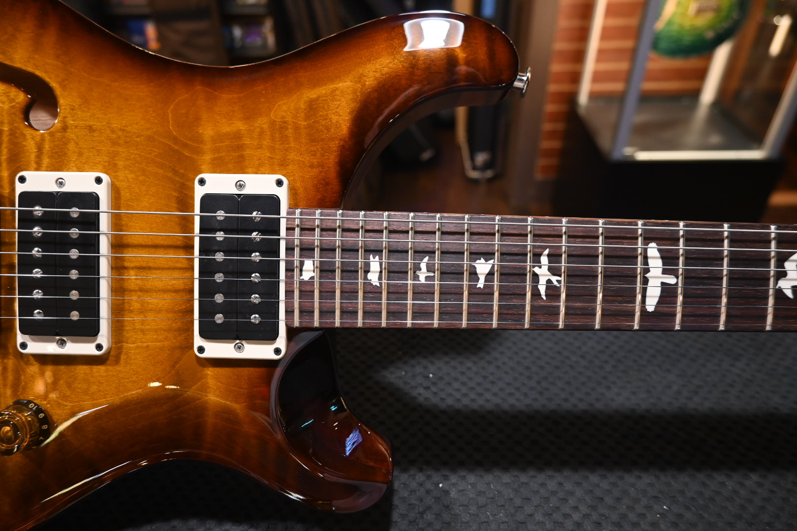 PRS CE 24 Semi-Hollow - Black Amber Guitar #7486 - Danville Music