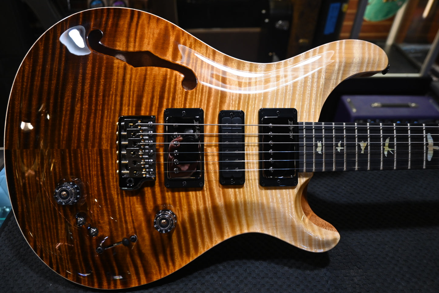 PRS Wood Library Special Semi-Hollow Danville Music 35th Anniversary Artist Top - Sandstorm Fade Guitar #6042