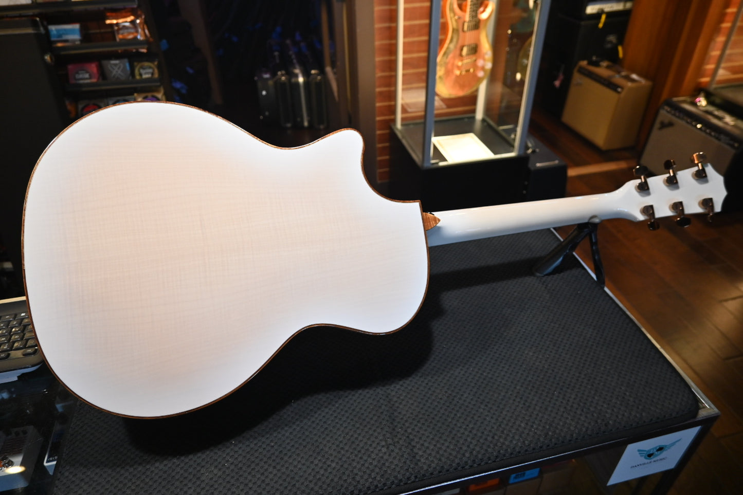 Taylor Custom GA Grand Auditorium Lutz Spruce/Big Leaf Maple Catch #22 - Translucent White Guitar #3155 w/ Taylor buy one get a GS Mini for $199 Promo! - Danville Music