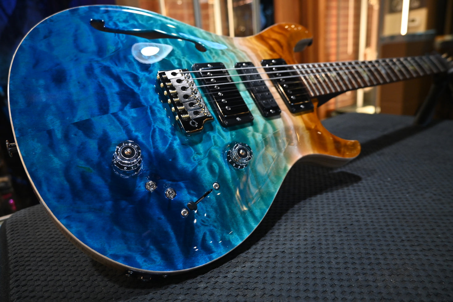 PRS Wood Library Special Semi-Hollow Danville Music 35th Anniversary Artist Top - Beach Fade Guitar #5861