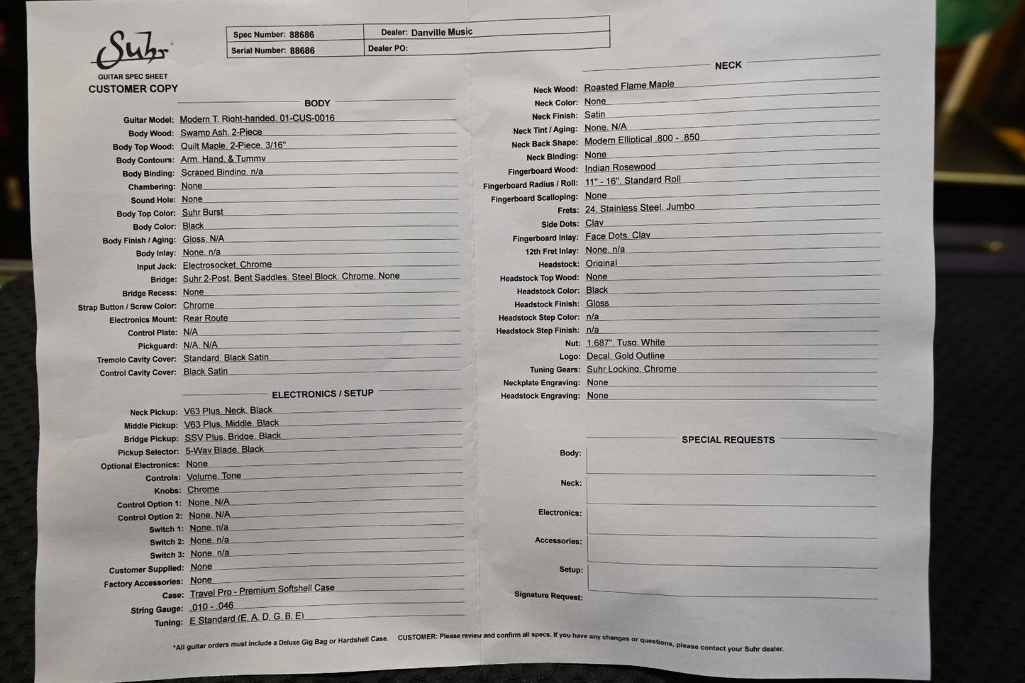 Suhr Custom Modern T - Suhr Burst Guitar #8686