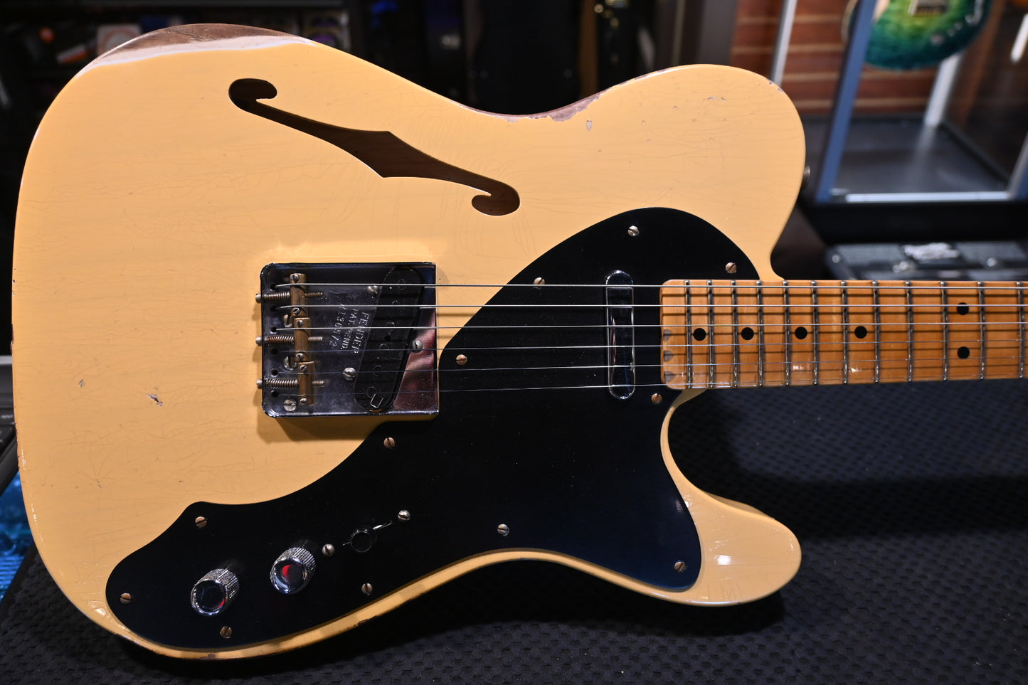 Fender Custom Shop LTD Blackguard Thinline Nocaster Relic - Aged Nocaster Blonde Guitar #6572 - Danville Music