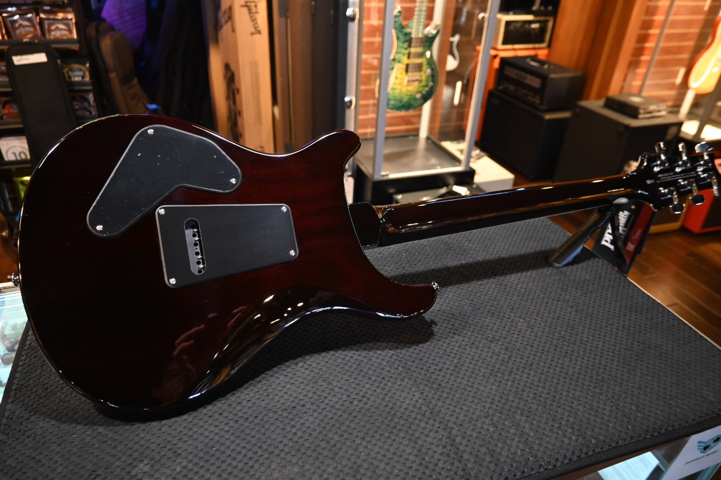 PRS SE Custom 24 Semi-Hollow Piezo - Orange Tiger Smokeburst Guitar #1698 - Danville Music