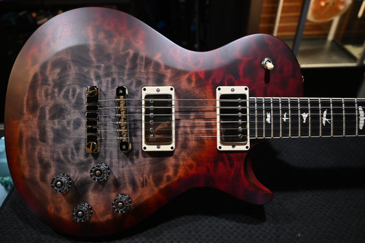 PRS Wood Library S2 McCarty SC 594 Single-Cut Quilt - Faded Gray Black Cherry Burst Guitar #8901 - Danville Music
