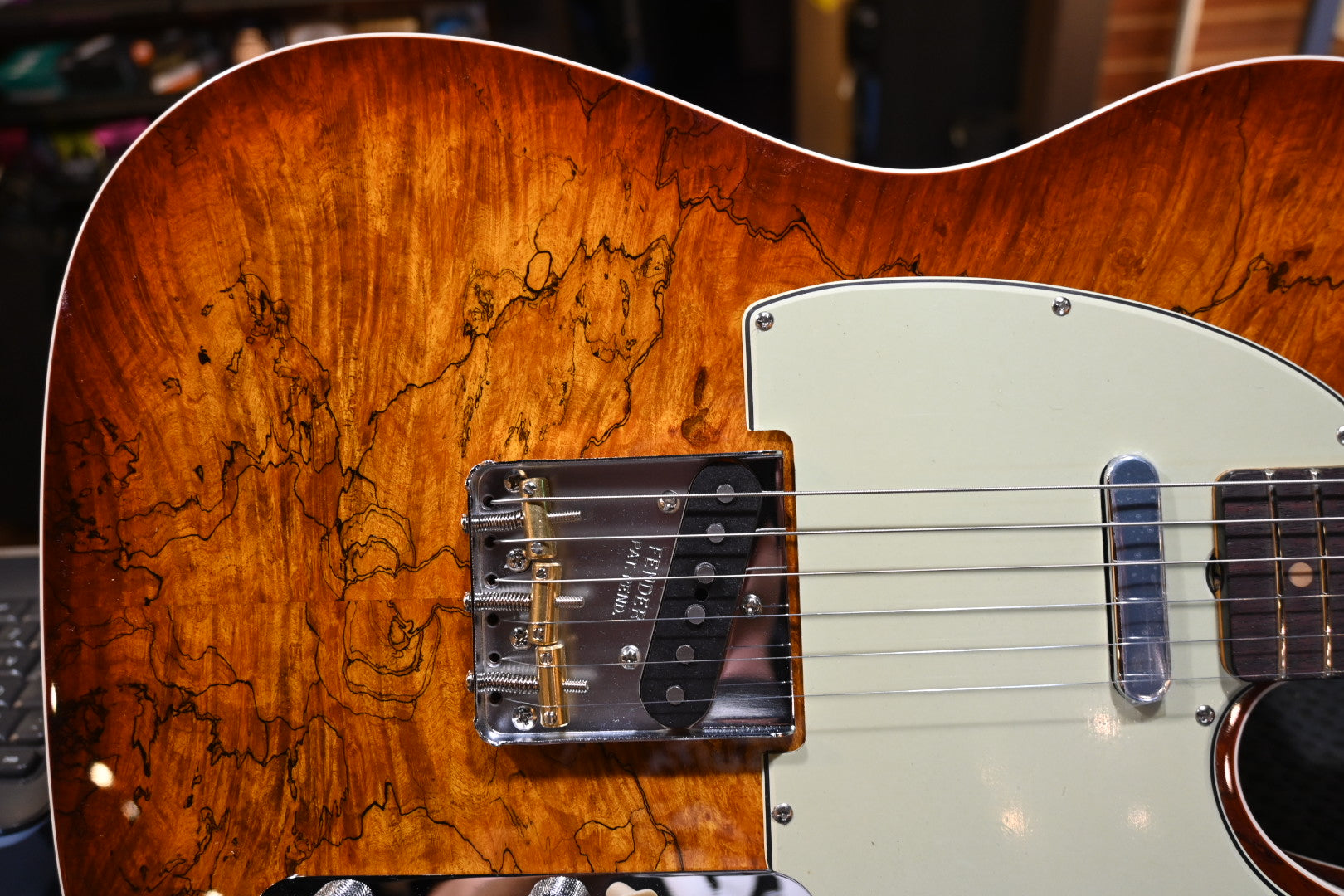 Fender Custom Shop 1960 Telecaster Custom RW NOS Spalted Maple - Tobacco Sunburst  Guitar #2110 - Danville Music