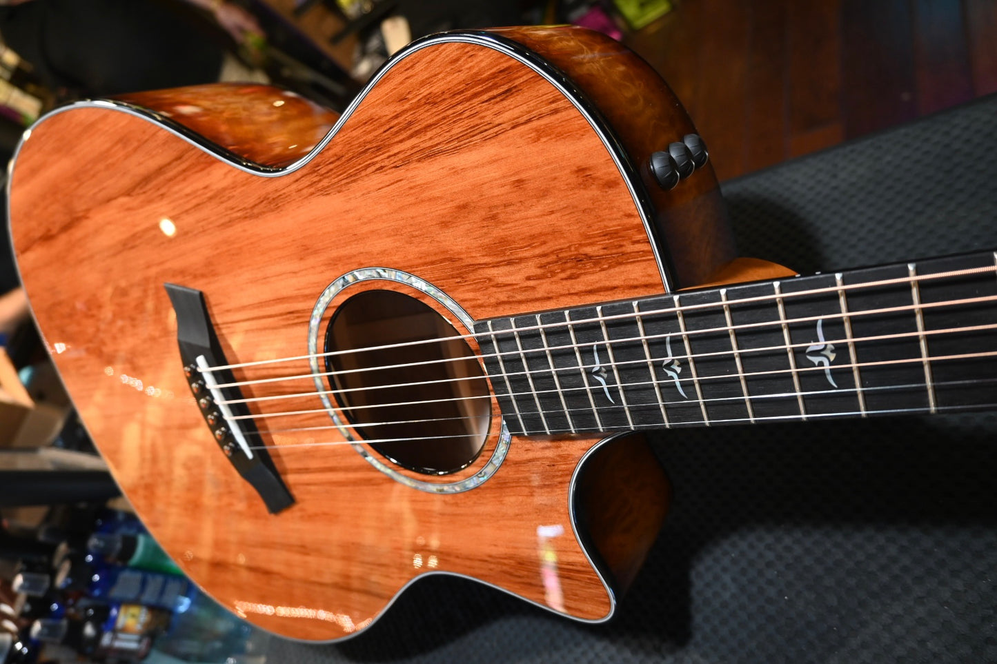 Taylor Custom GA Grand Auditorium Sinker Redwood/AA Quilt Maple Guitar #4109 - Danville Music