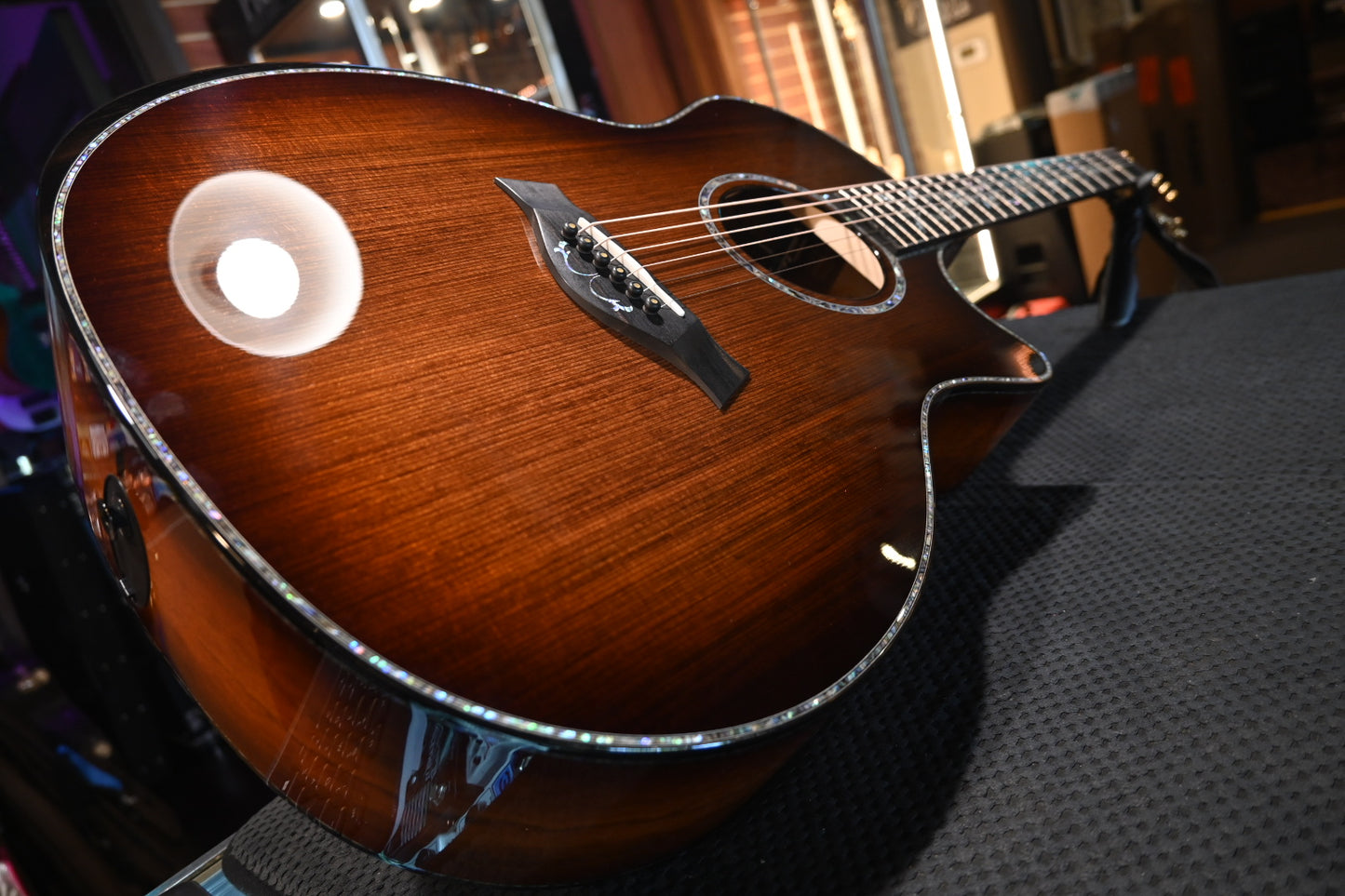 Taylor 50th Anniversary 50th Anniversary Sinker Redwood/Figured Urban Ironbark Guitar #4115 - Danville Music