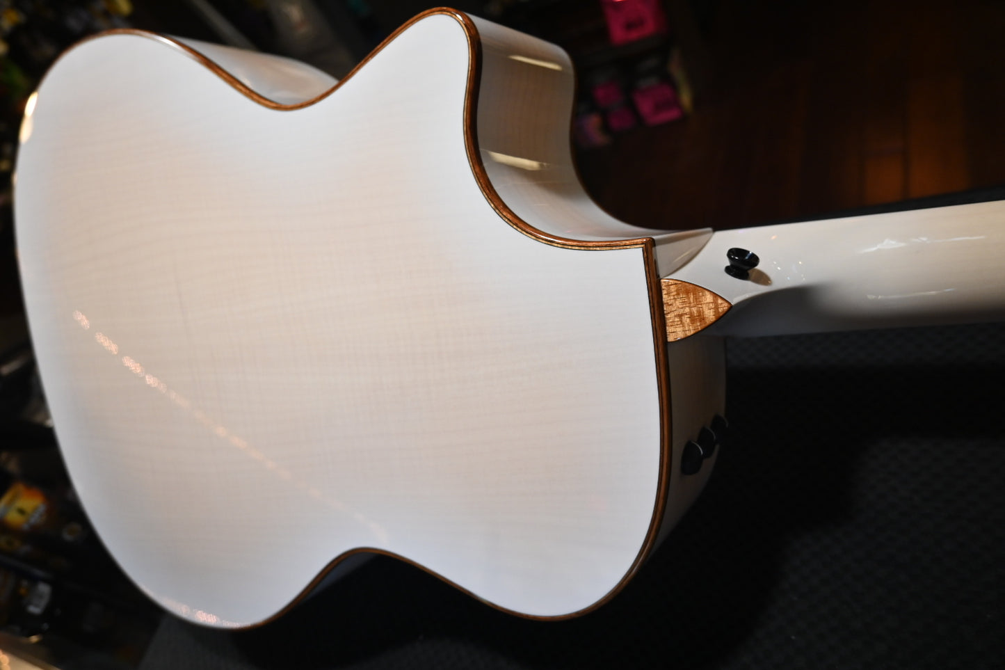 Taylor Custom GA Grand Auditorium Lutz Spruce/Big Leaf Maple Catch #22 - Translucent White Guitar #3155 w/ Taylor buy one get a GS Mini for $199 Promo! - Danville Music