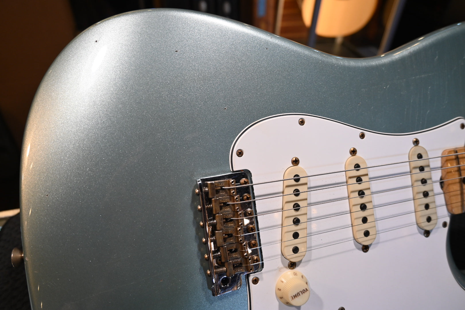 Fender Custom Shop LTD 1969 Stratocaster Bone Tone Journeyman - Aged Fire Mist Silver Guitar #3316 - Danville Music