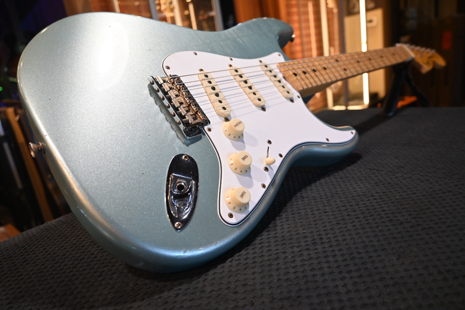 Fender Custom Shop LTD 1969 Stratocaster Bone Tone Journeyman - Aged Fire Mist Silver Guitar #3316 - Danville Music
