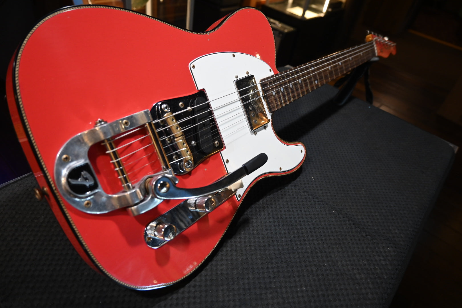 Fender Custom Shop LTD Cunife Telecaster Custom - Aged Fiesta Red Guitar #4185 - Danville Music