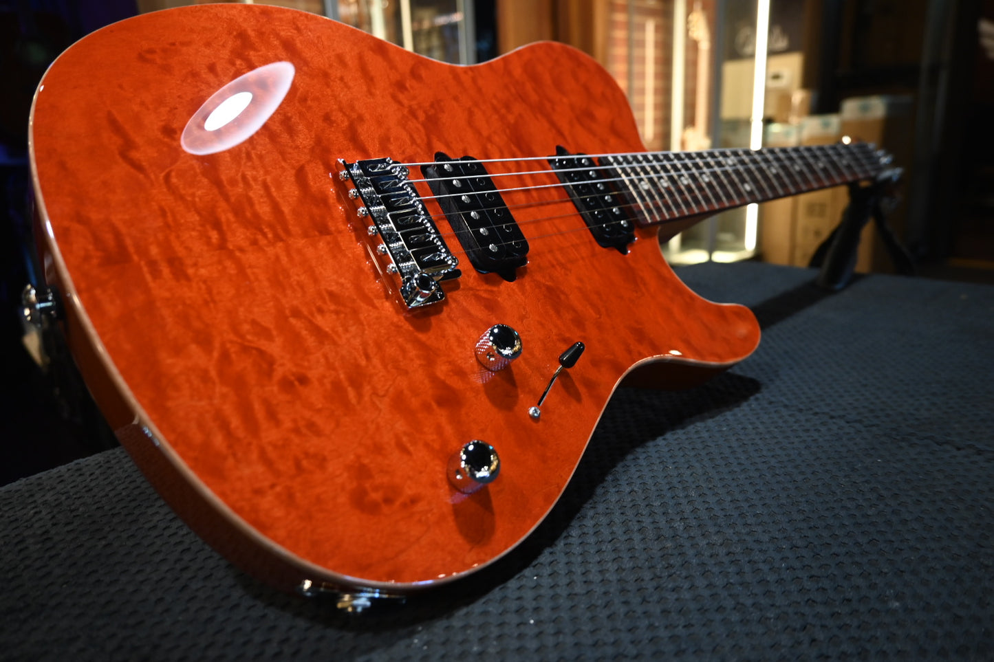 Suhr Oso Figured Maple - Custom Orange Stain Guitar #9358