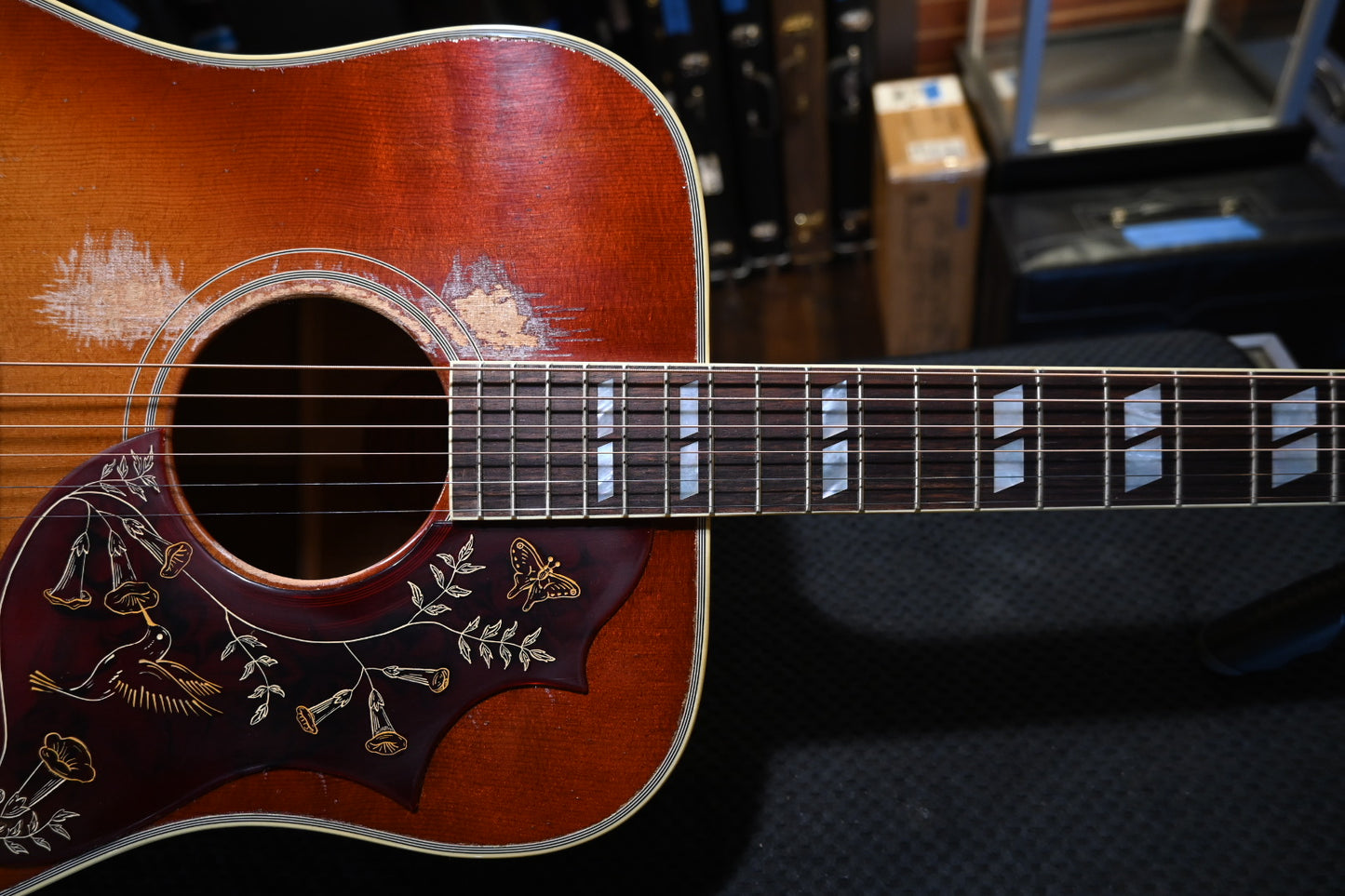 Gibson Custom Shop 1960 Hummingbird Murphy Lab Heavy Aged - Washed Cherry Sunburst Guitar #5025