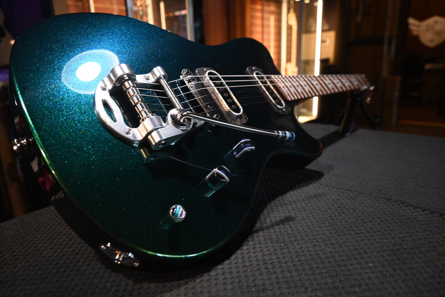 Powers Electric A-Type PF42 CamTail - Chroma Algae Guitar #B148 - Danville Music