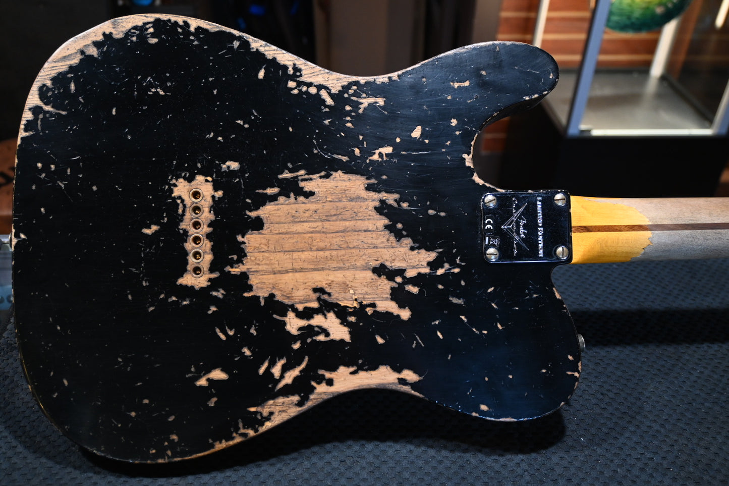 Fender Custom Shop LTD 1951 HS Telecaster Super Heavy Relic - Aged Black Guitar #8644 - Danville Music