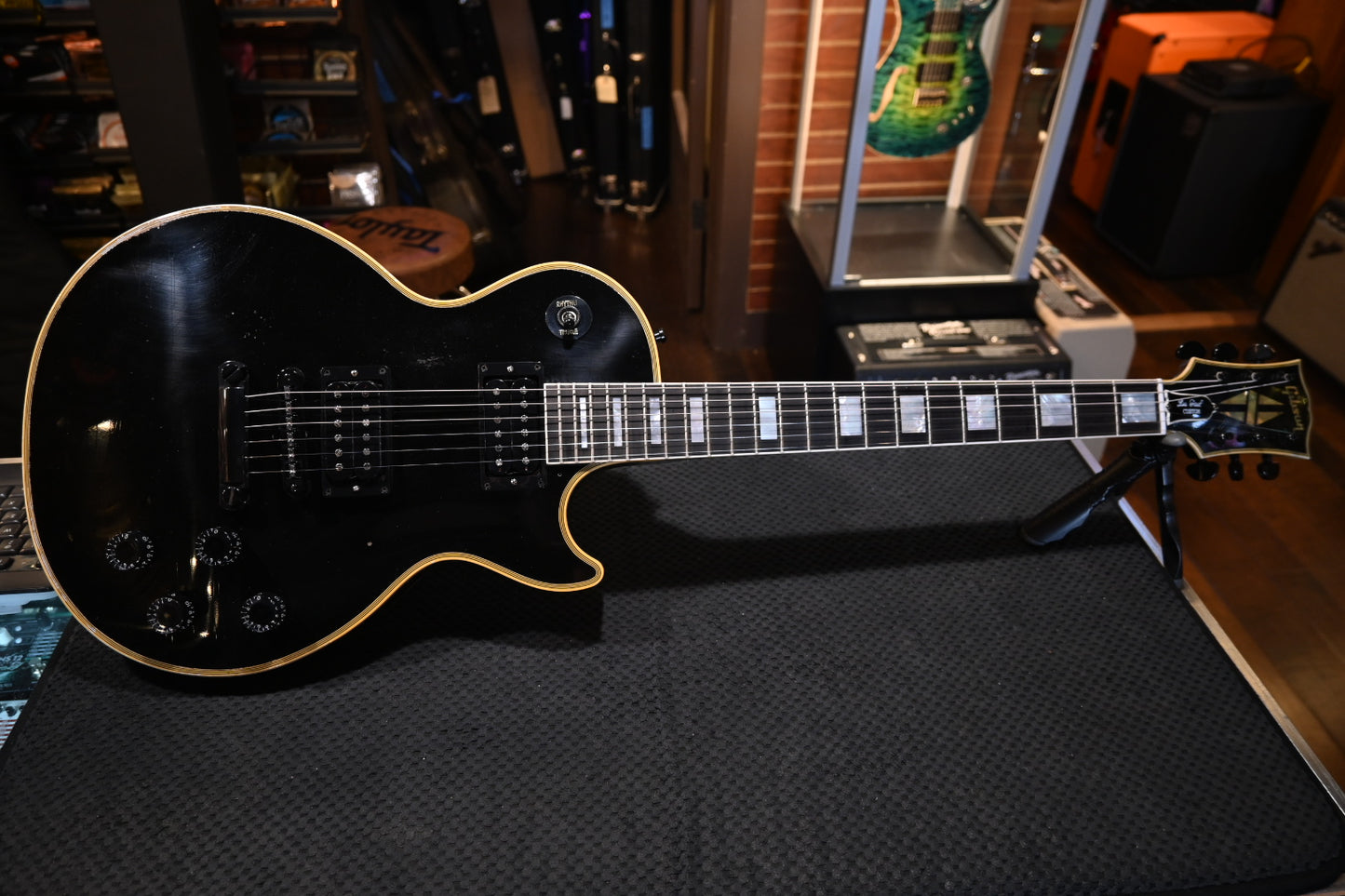 Gibson Custom Shop Kirk Hammett 1989 Les Paul Custom Murphy Lab Aged Nitro - Ebony Guitar #KH066 - Danville Music