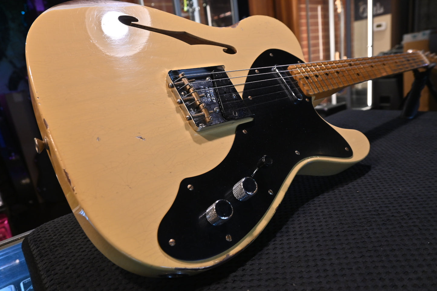 Fender Custom Shop LTD Blackguard Thinline Nocaster Relic - Aged Nocaster Blonde Guitar #6572 - Danville Music