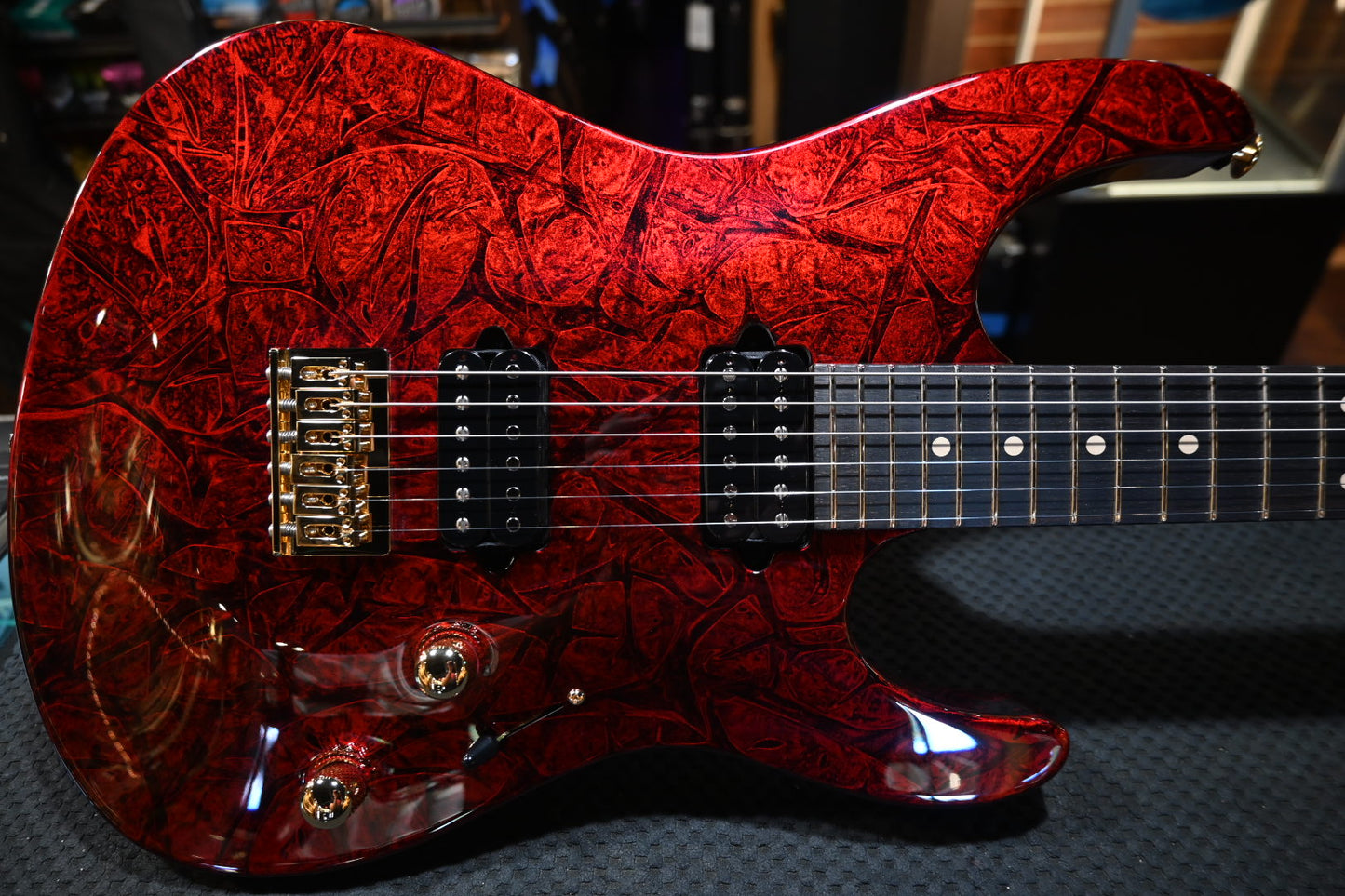 Suhr Custom Modern Carve Top - Red Web Guitar #8627 - Danville Music