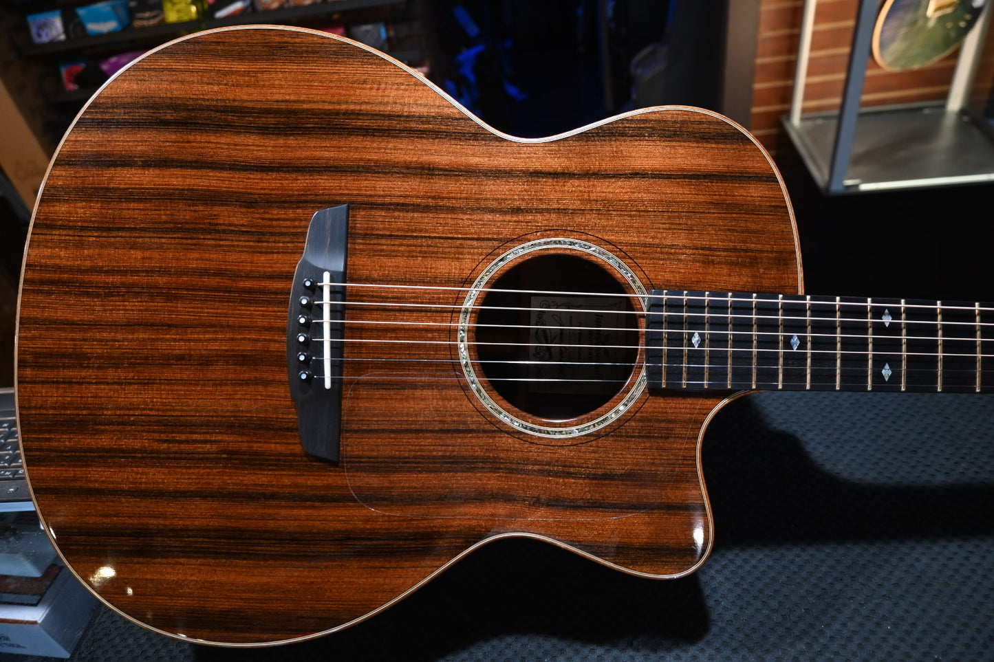 Goodall Concert Jumbo Cutaway 2017 Master Grade Redwood/AAA Cocobolo Guitar #6587 - Danville Music