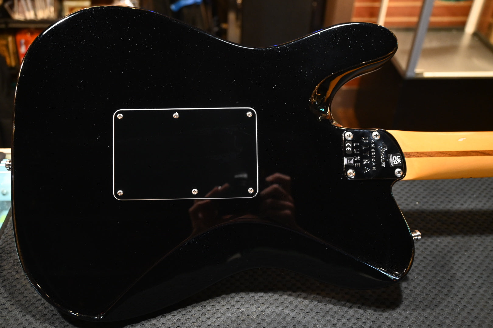 Fender American Ultra Luxe Telecaster Floyd 2023 - Mystic Black Guitar #2790 - Danville Music