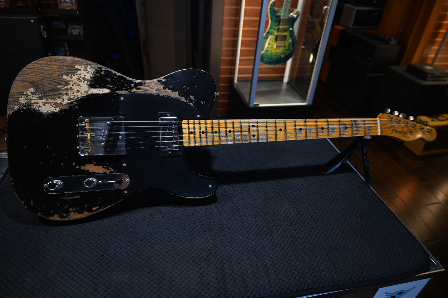 Fender Custom Shop LTD 1951 HS Telecaster Super Heavy Relic - Aged Black Guitar #8644 - Danville Music