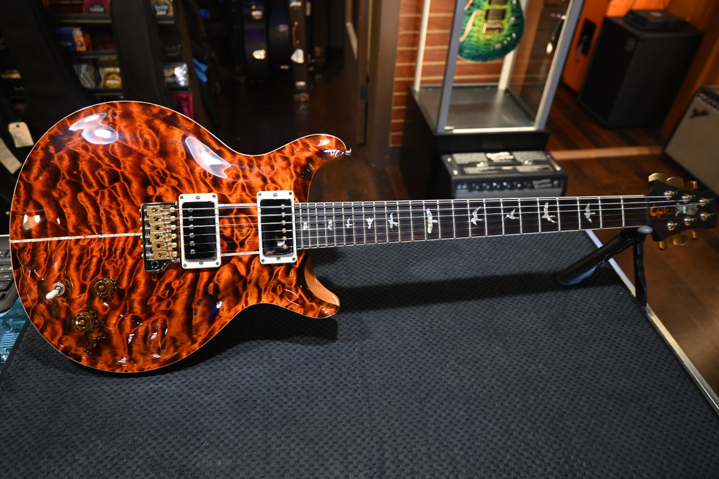 PRS Wood Library Santana Retro 10-Top Quilt 2023 - Electric Tiger Guitar #1576 - Danville Music