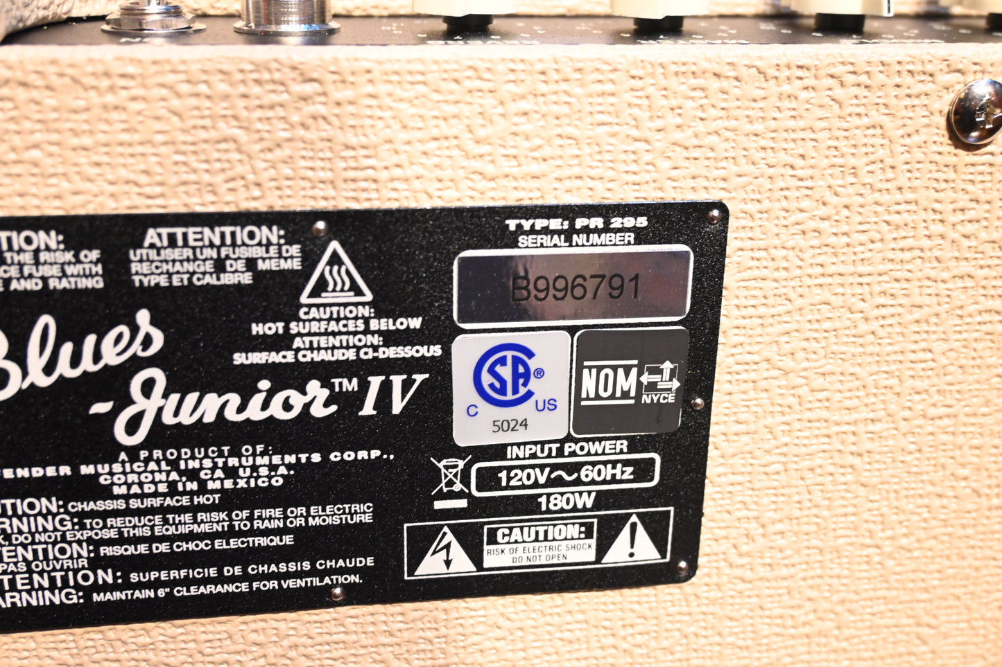 Fender Limited Edition Blues Jr. IV Eminence Cannabis Rex Speaker - Blonde Guitar Amp - Danville Music