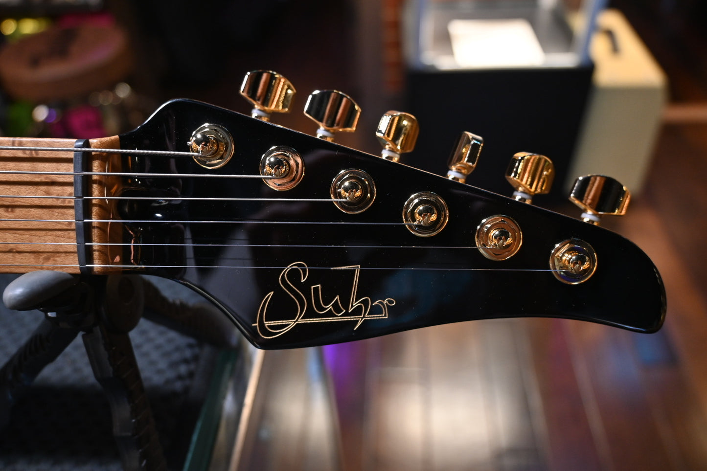 Suhr Mateus Asato Signature Series Classic S Guitar - Black #4441 - Danville Music
