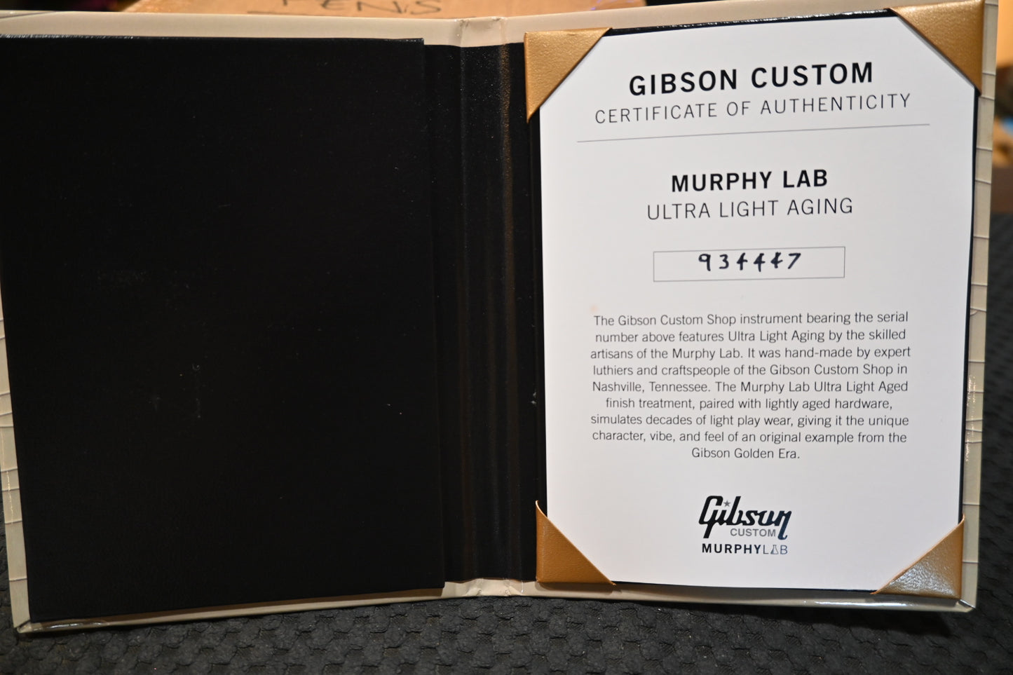 Gibson Custom Shop 1959 Les Paul Standard Reissue Murphy Lab Ultra Light Aged - Factory Burst Guitar #4447 USED