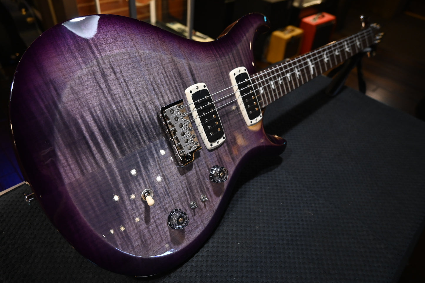 PRS S2 Custom 24-08 - Faded Gray Black Purple Burst Guitar #6969