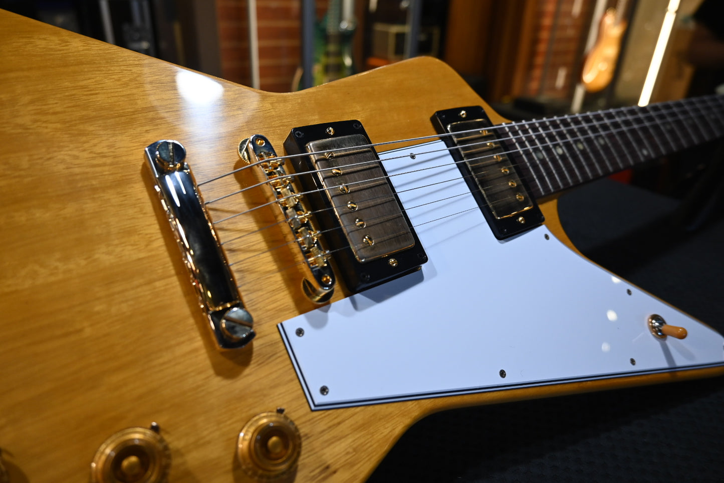 Gibson Custom Shop 1958 Korina Explorer White Pickguard - Natural Guitar #1628