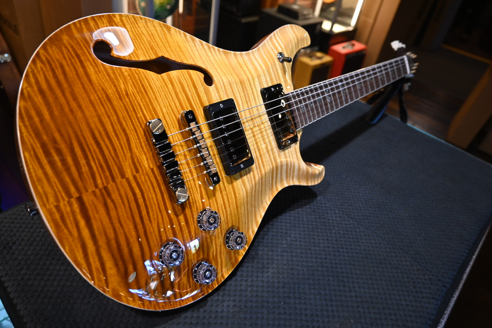 PRS Wood Library McCarty 594 Semi-Hollow Danville Music 35th Anniversary Artist Top - Gold Storm Fade Guitar #2871 - Danville Music