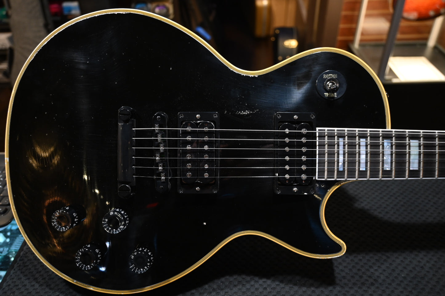 Gibson Custom Shop Kirk Hammett 1989 Les Paul Custom Murphy Lab Aged Nitro - Ebony Guitar #KH114 - Danville Music