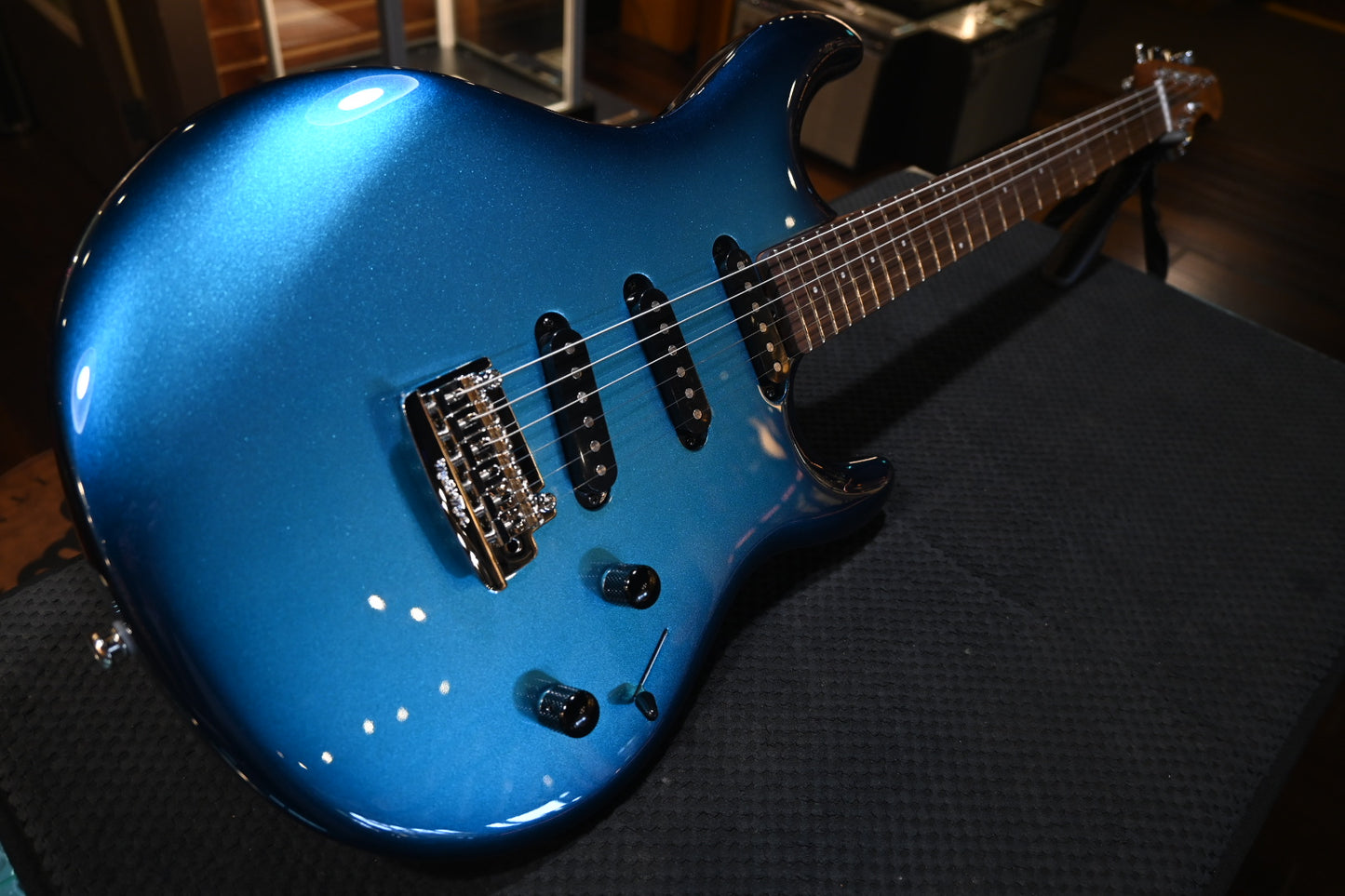 Music Man Luke 4 SSS - Blue Diesel Guitar #4659 - Danville Music