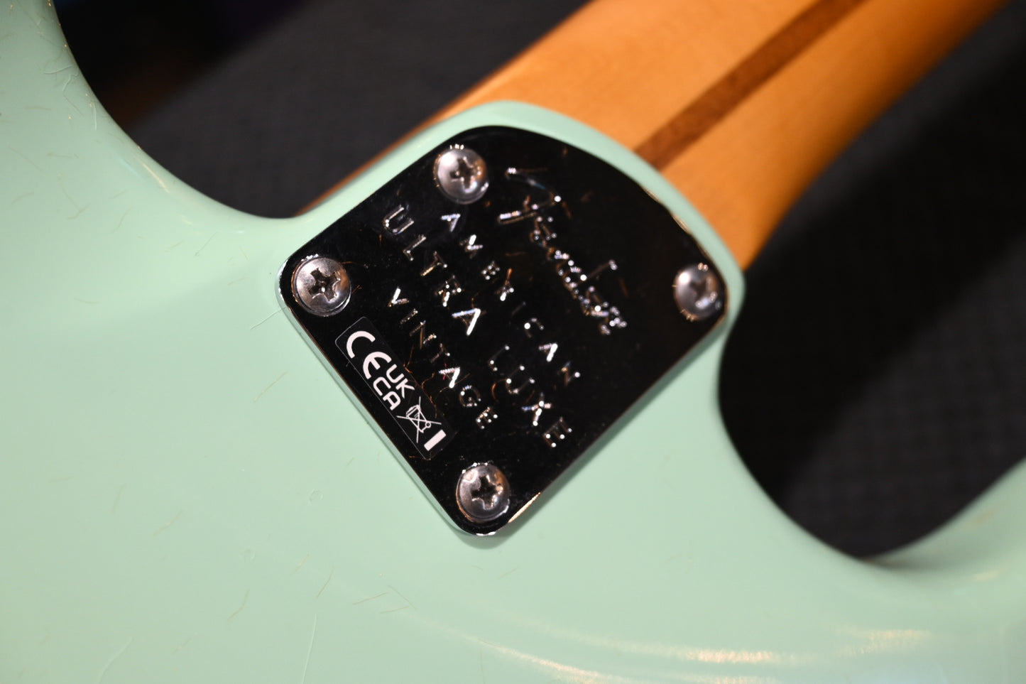 Fender American Ultra Luxe Vintage ‘60s Stratocaster - Surf Green Guitar #5466 - Danville Music