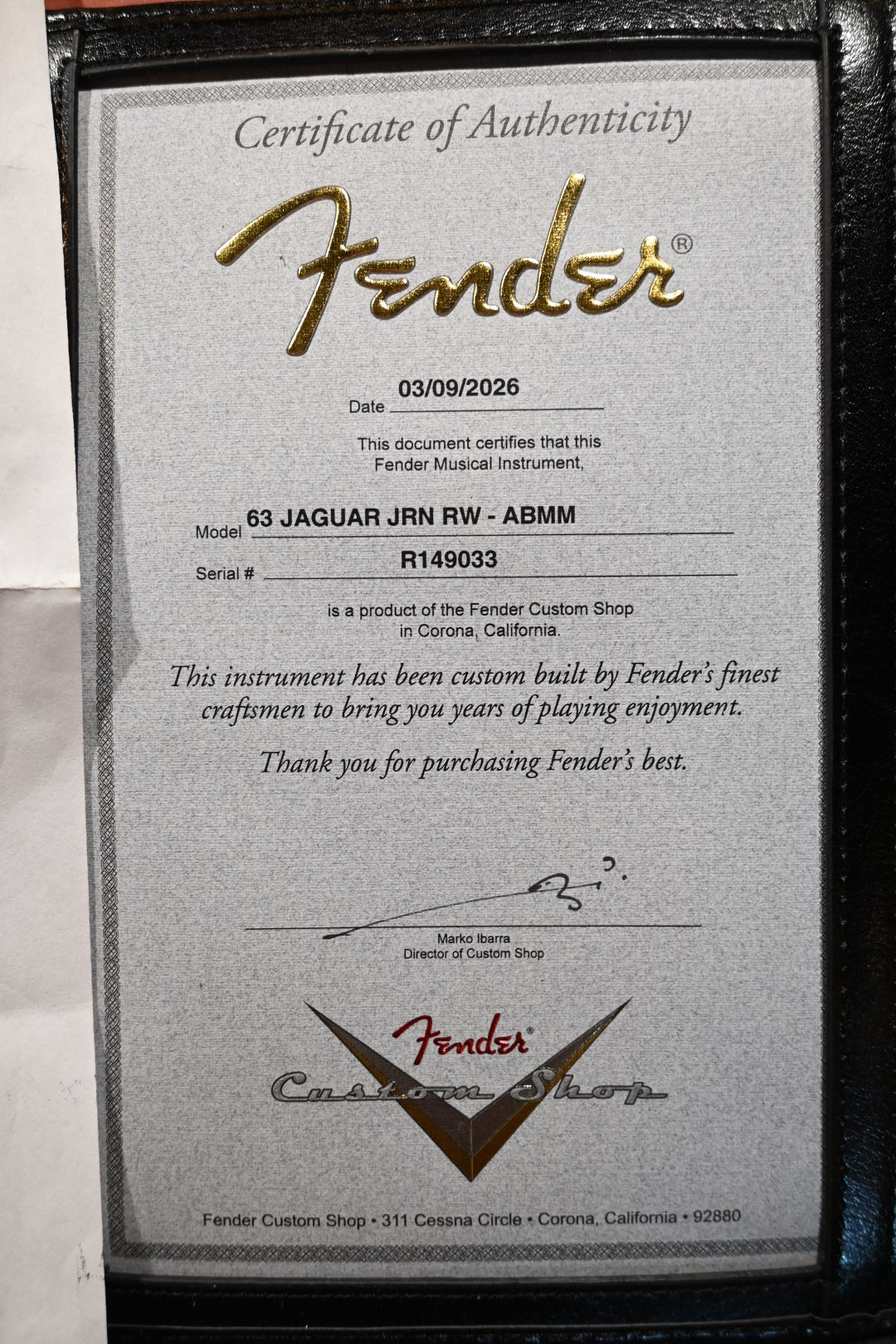 Fender Custom Shop 1963 Jaguar Journeyman - Aged Burgundy Mist Metallic Guitar #9033 - Danville Music