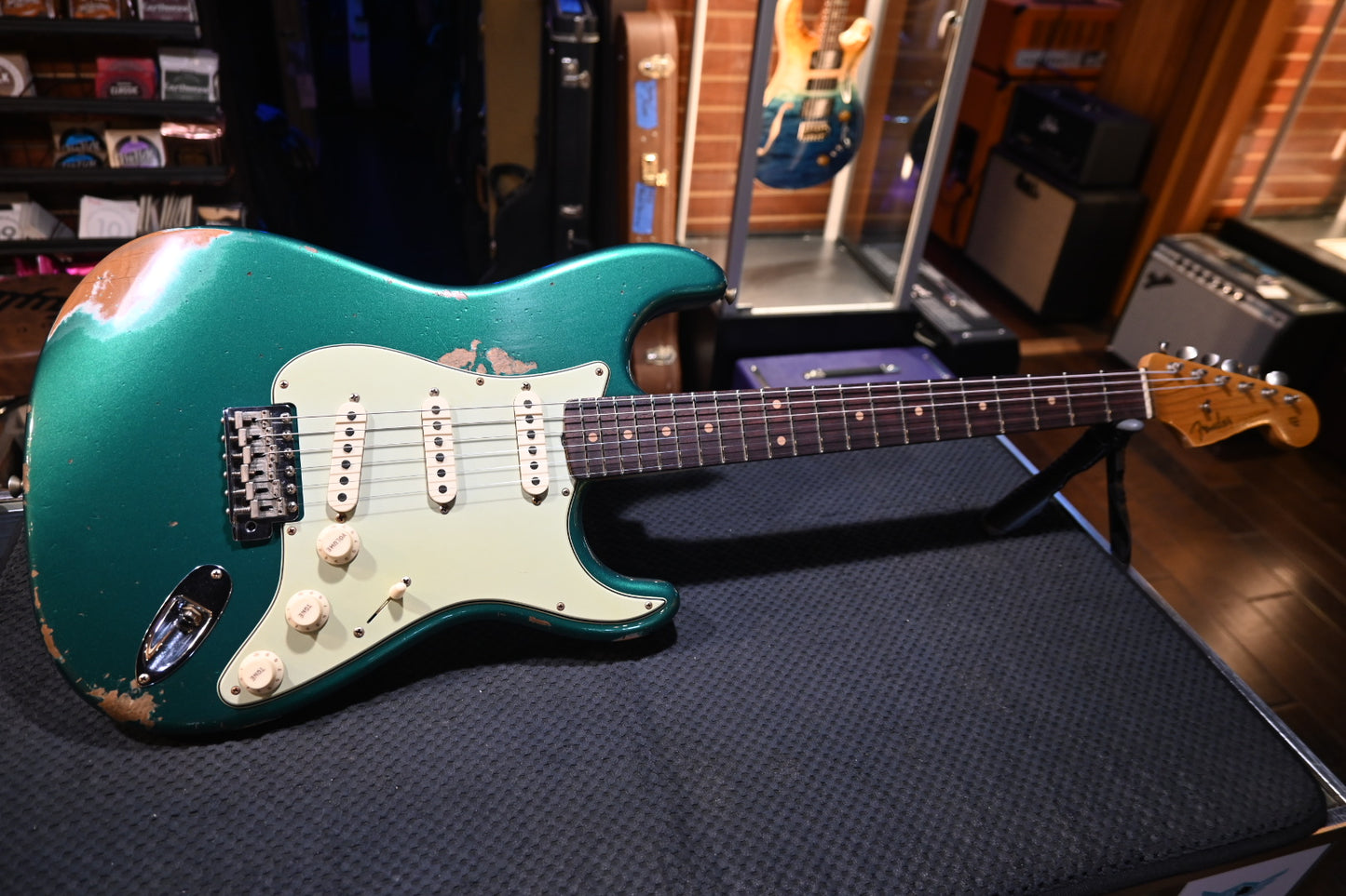 Fender Custom Shop Custom 1959 Stratocaster Heavy Relic - British Racing Green Guitar #3501
