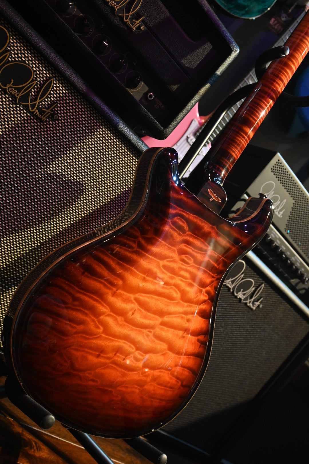 PRS Private Stock Hollowbody II Piezo Gothic - Electric Tiger Glow Guitar #10569 - Danville Music