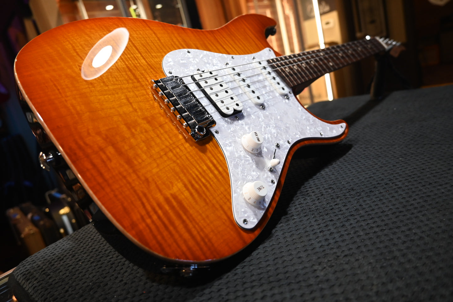 Suhr Standard Plus Pau Ferro - Trans Honey Amber Burst Guitar #6165 - Danville Music