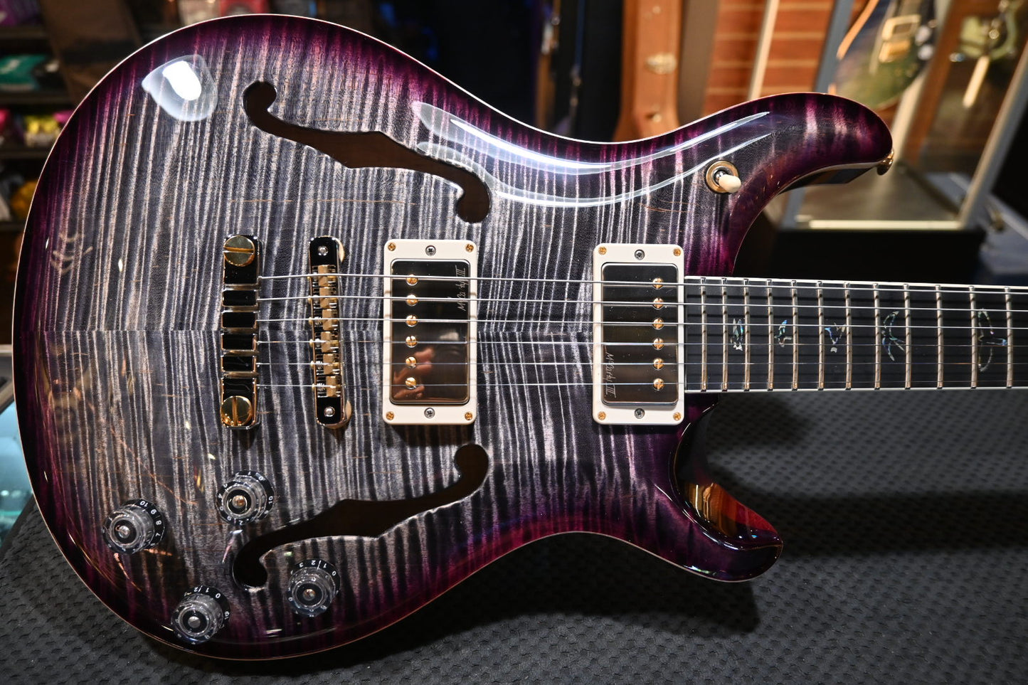PRS Wood Library McCarty 594 Hollowbody II 10-Top - Charcoal Purple Burst Guitar #3511