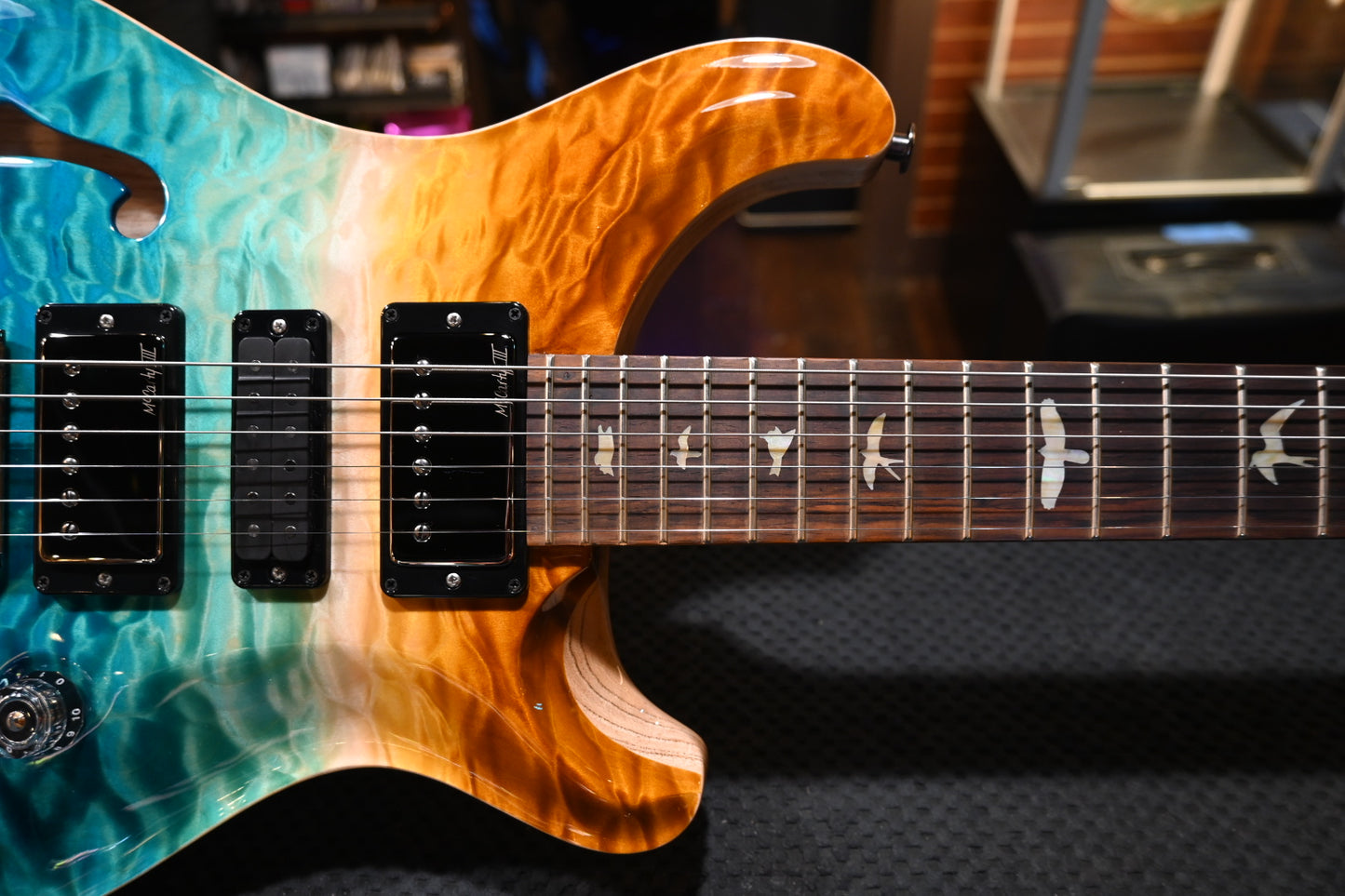 PRS Wood Library Special Semi-Hollow Danville Music 35th Anniversary Artist Top - Beach Fade Guitar #5864