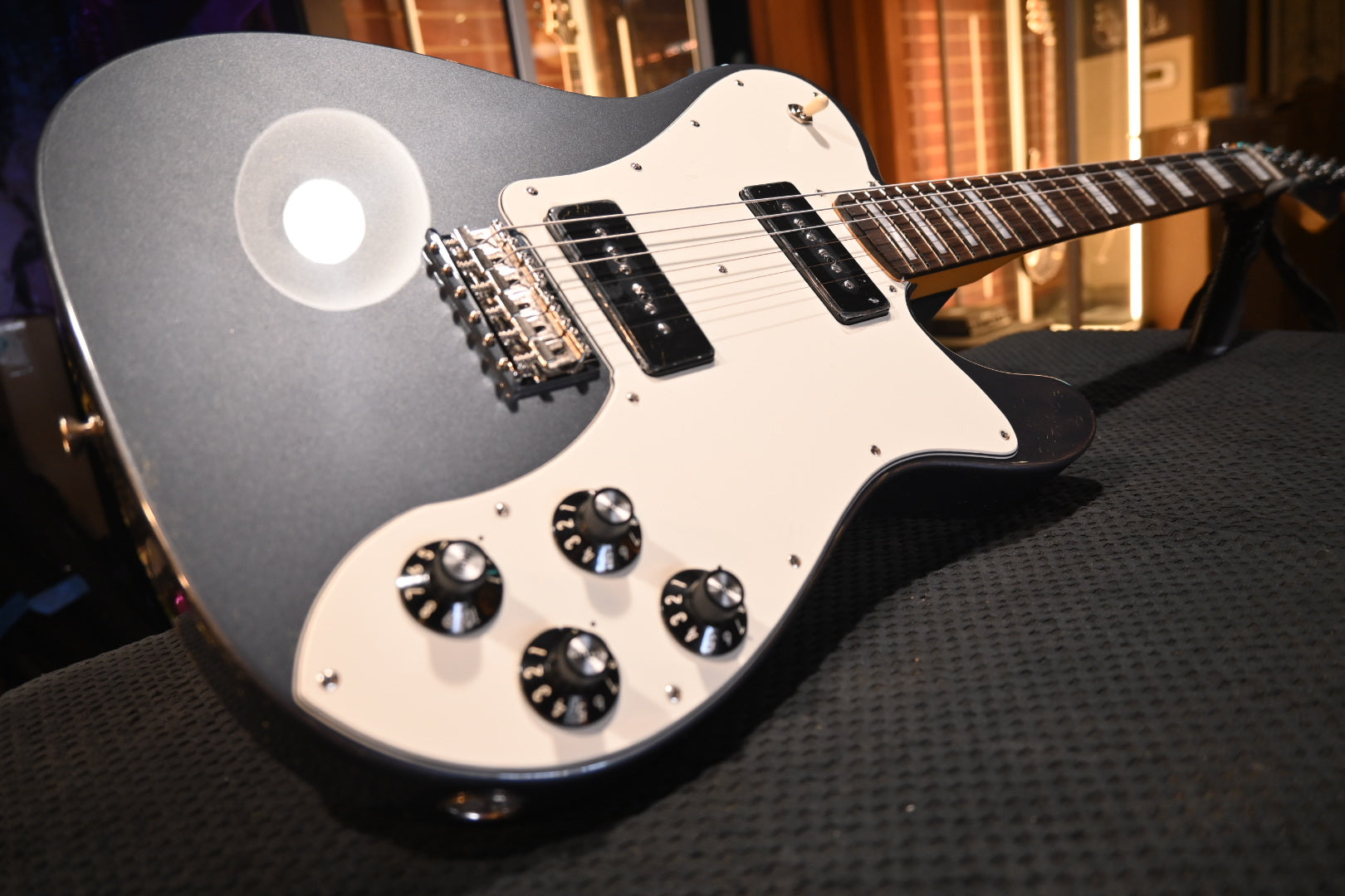 Fender Chris Shiflett Cleaver Telecaster Deluxe - Charcoal Frost Metallic Guitar #0944 - Danville Music
