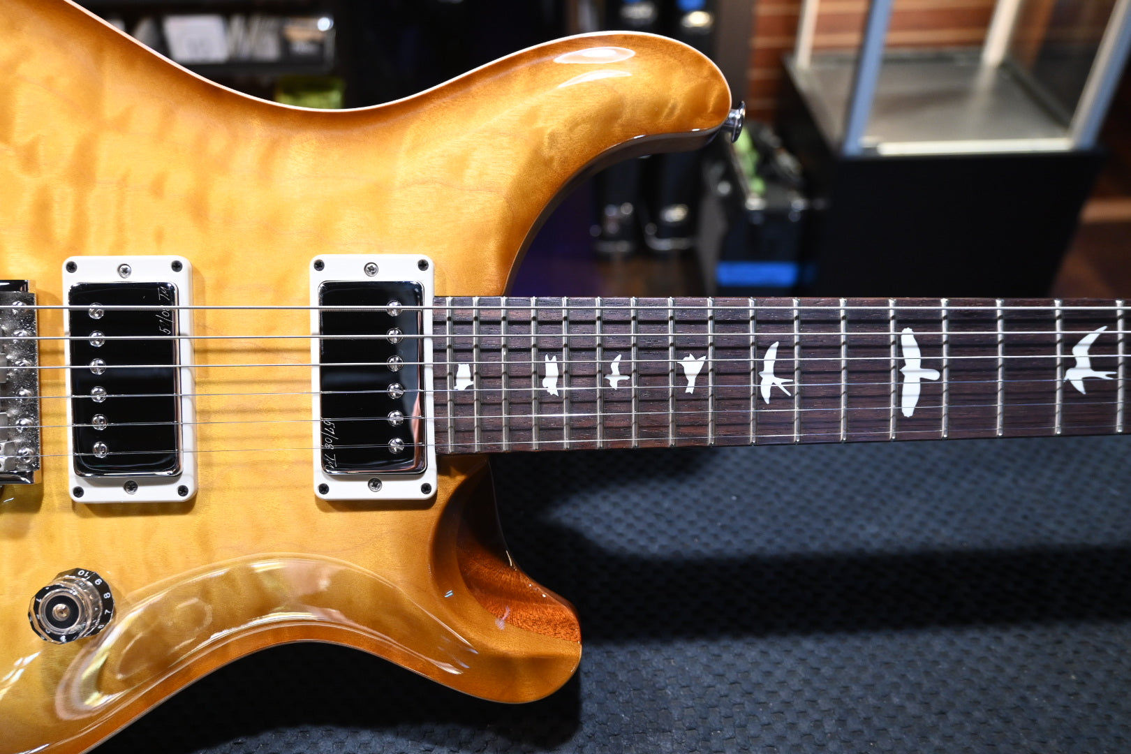 PRS Wood Library CE 24 Quilt - Livingston Lemondrop Guitar #0753 - Danville Music