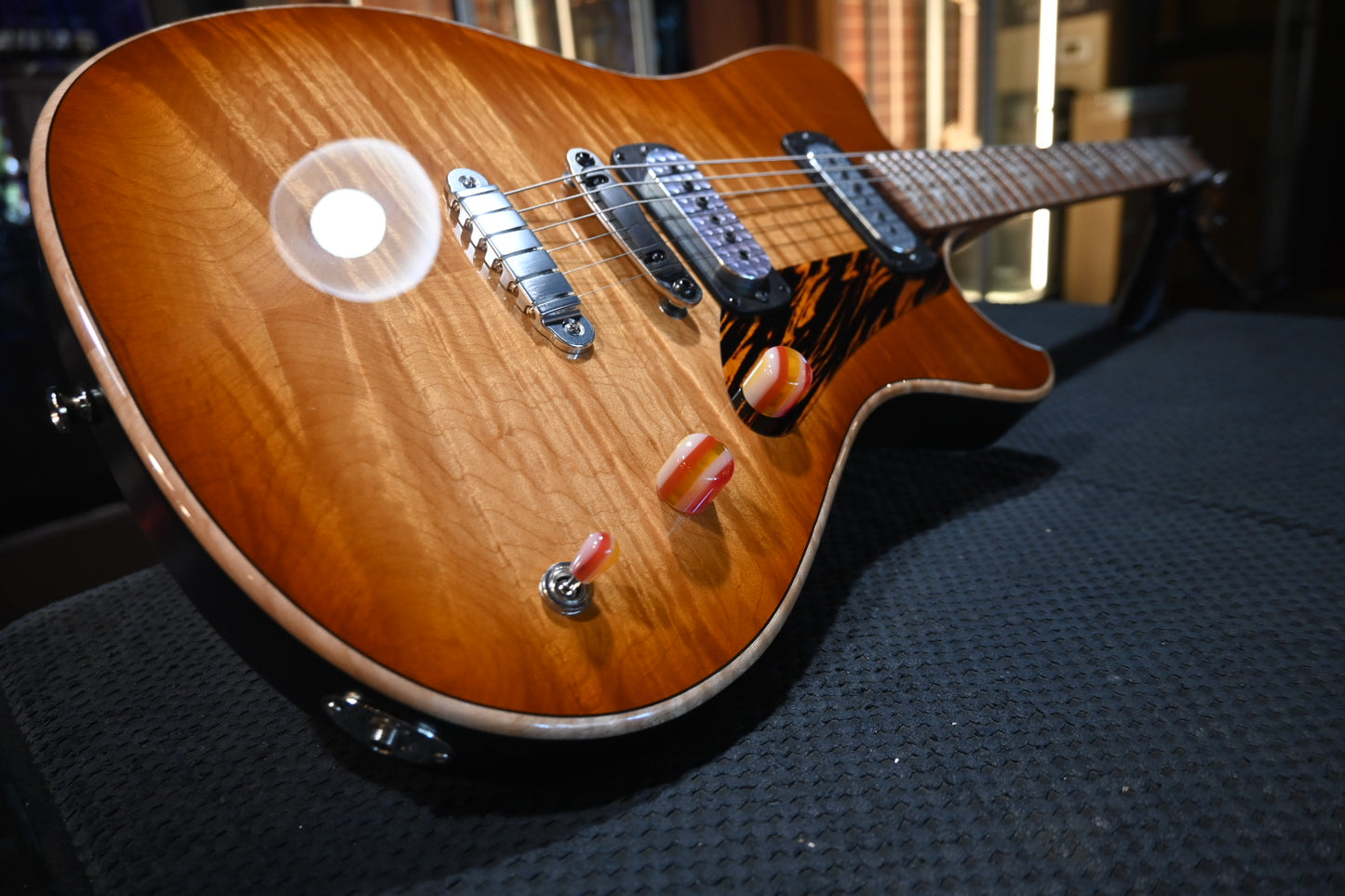 Powers Electric A-Type Select Maple FF42 Hard Tail - Wild Honey Burst Guitar #B243