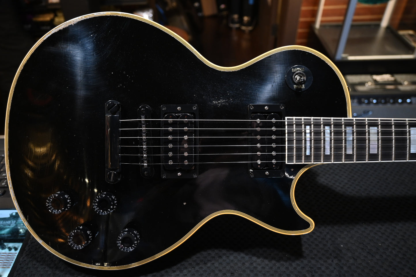 Gibson Custom Shop Kirk Hammett 1989 Les Paul Custom Murphy Lab Aged Nitro - Ebony Guitar #KH066 - Danville Music