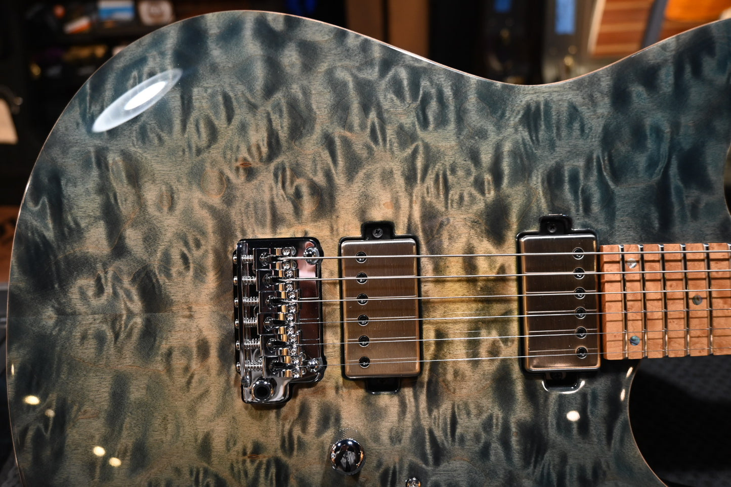 Mayon s Aquila Elite S 6 - Faded Trans Aquamarine Guitar #7442