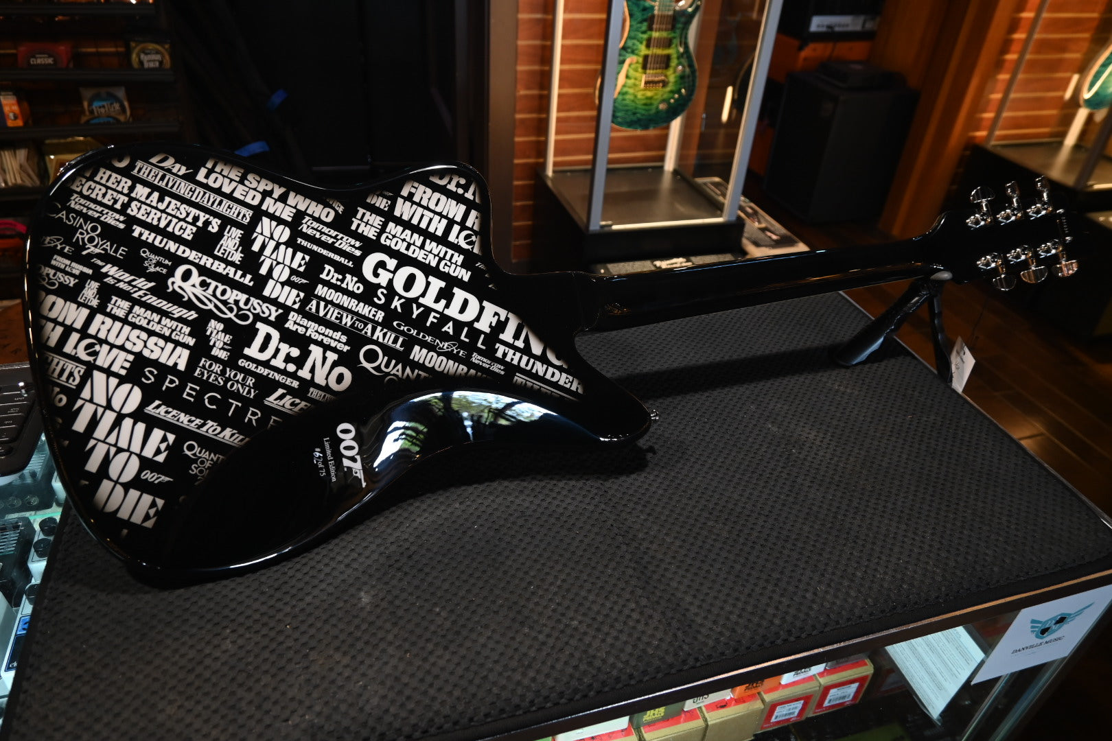 Duesenberg Alliance James Bond 007 Paloma David Arnold Edition - Monochrome Black and White Guitar #4934 - Danville Music