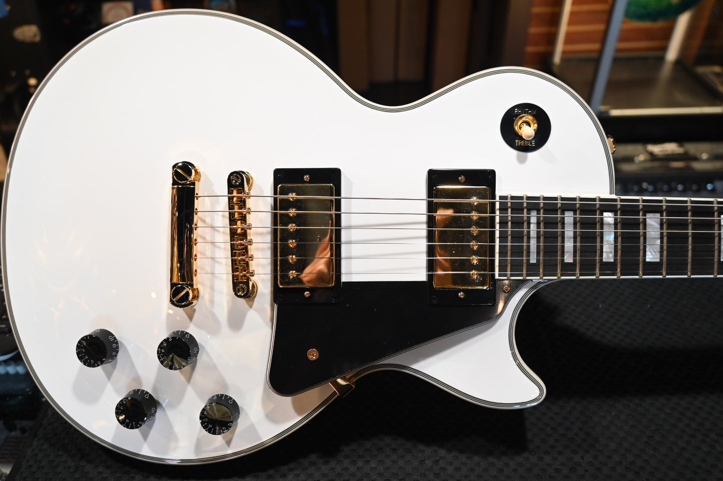 Epiphone Les Paul Custom - Alpine White Guitar #3242 - Danville Music